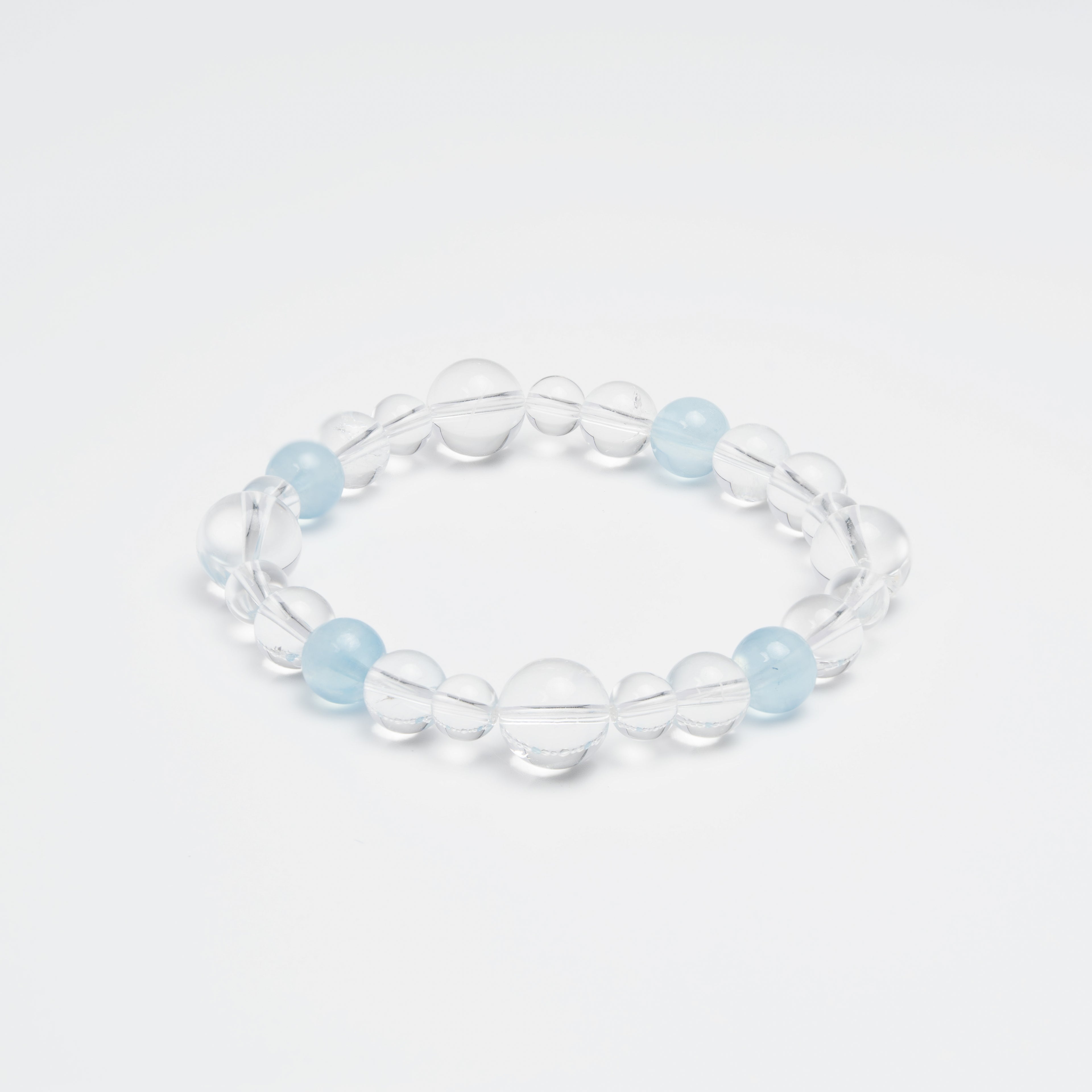 Aqua Aura - Aquamarine & Clear Quartz Clarity Bracelet