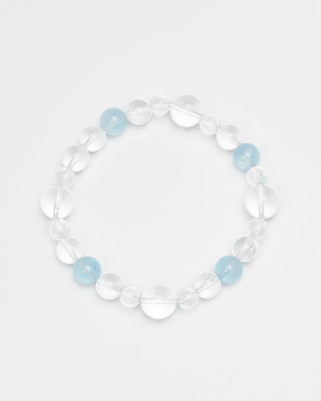 Aqua Aura - Aquamarine & Clear Quartz Clarity Bracelet Hover Image