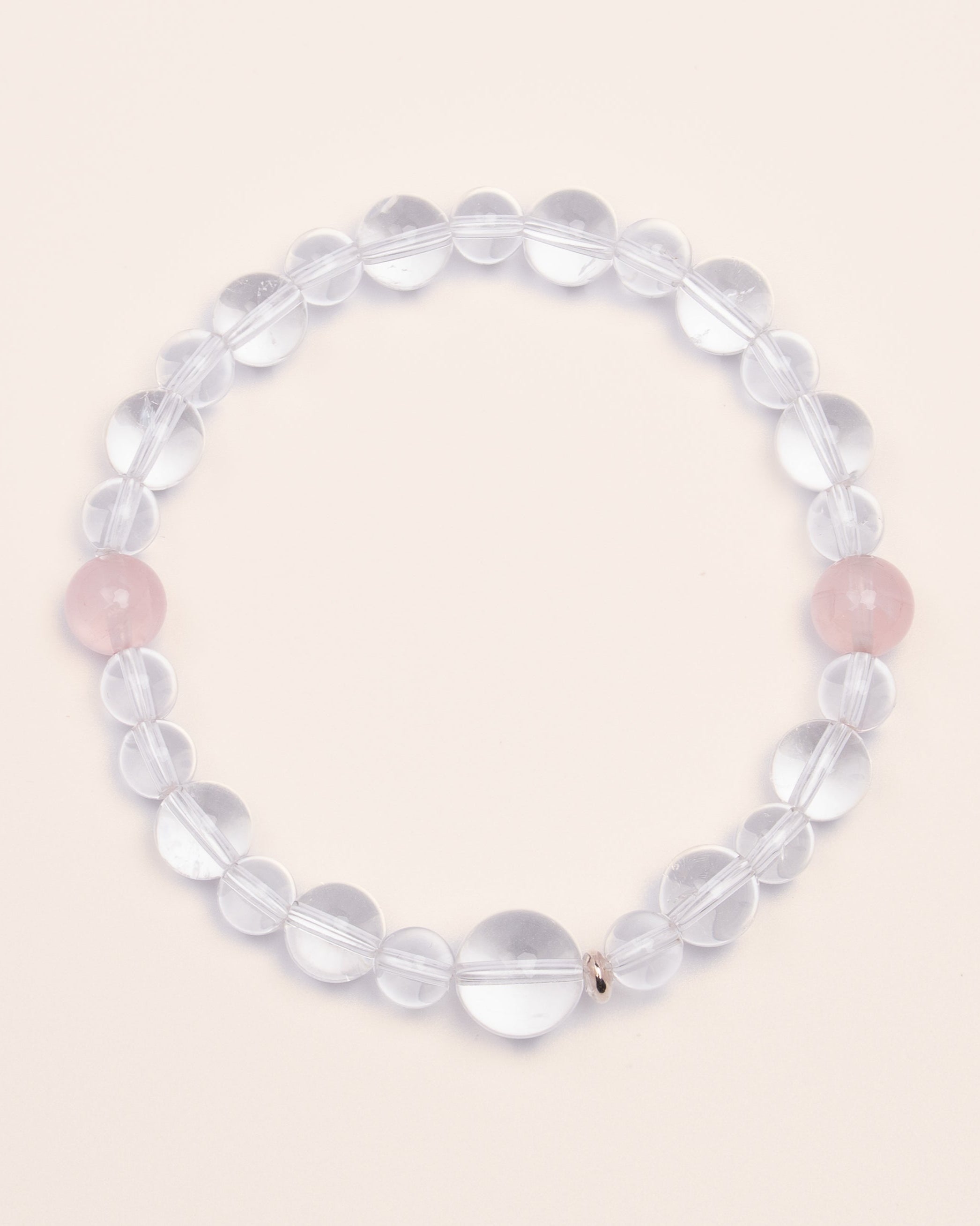 The Empath's Heart - Rose Quartz & Clear Quartz Amplifier Bracelet