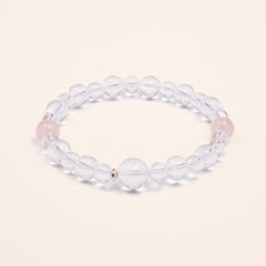 The Empath's Heart - Rose Quartz & Clear Quartz Amplifier Bracelet