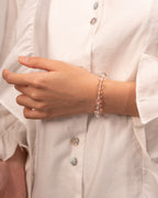 The Empath's Heart - Madagascar Rose Quartz & Clear Quartz Healing Bracelet