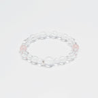 The Empath's Heart - Madagascar Rose Quartz & Clear Quartz Healing Bracelet