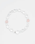 The Empath's Heart - Madagascar Rose Quartz & Clear Quartz Healing Bracelet