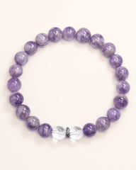 Soulful Serenity - Purple Agate & Clear Quartz Gentle Healer Bracelet
