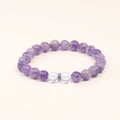 Soulful Serenity - Purple Agate & Clear Quartz Gentle Healer Bracelet