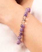 Soulful Serenity - Purple Agate & Clear Quartz Gentle Healer Bracelet