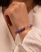 Soulful Serenity - Purple Agate & Clear Quartz Gentle Healer Bracelet