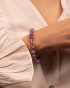 Soulful Serenity - Purple Agate & Clear Quartz Gentle Healer Bracelet