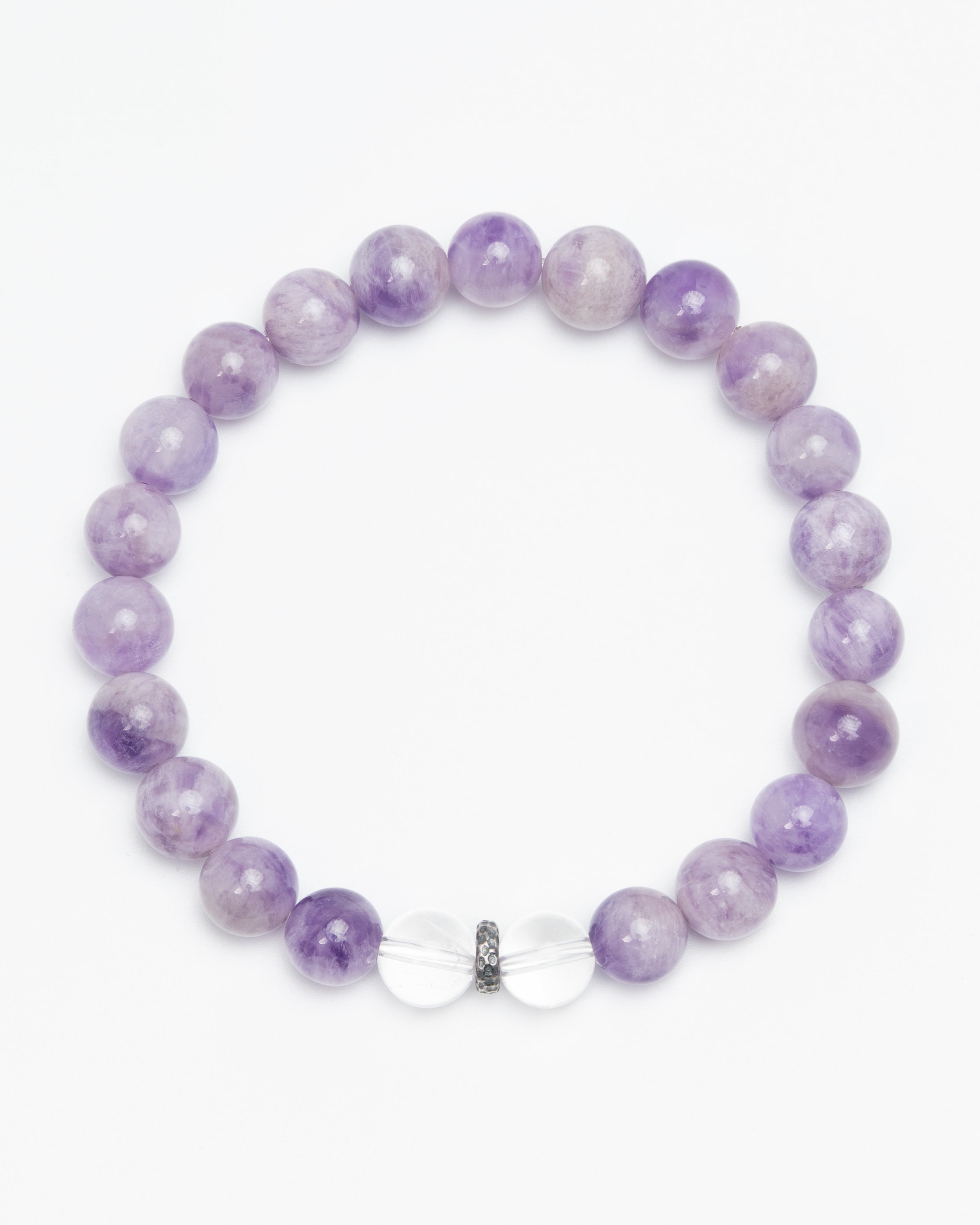 Soulful Serenity - Purple Agate & Clear Quartz Gentle Healer Bracelet