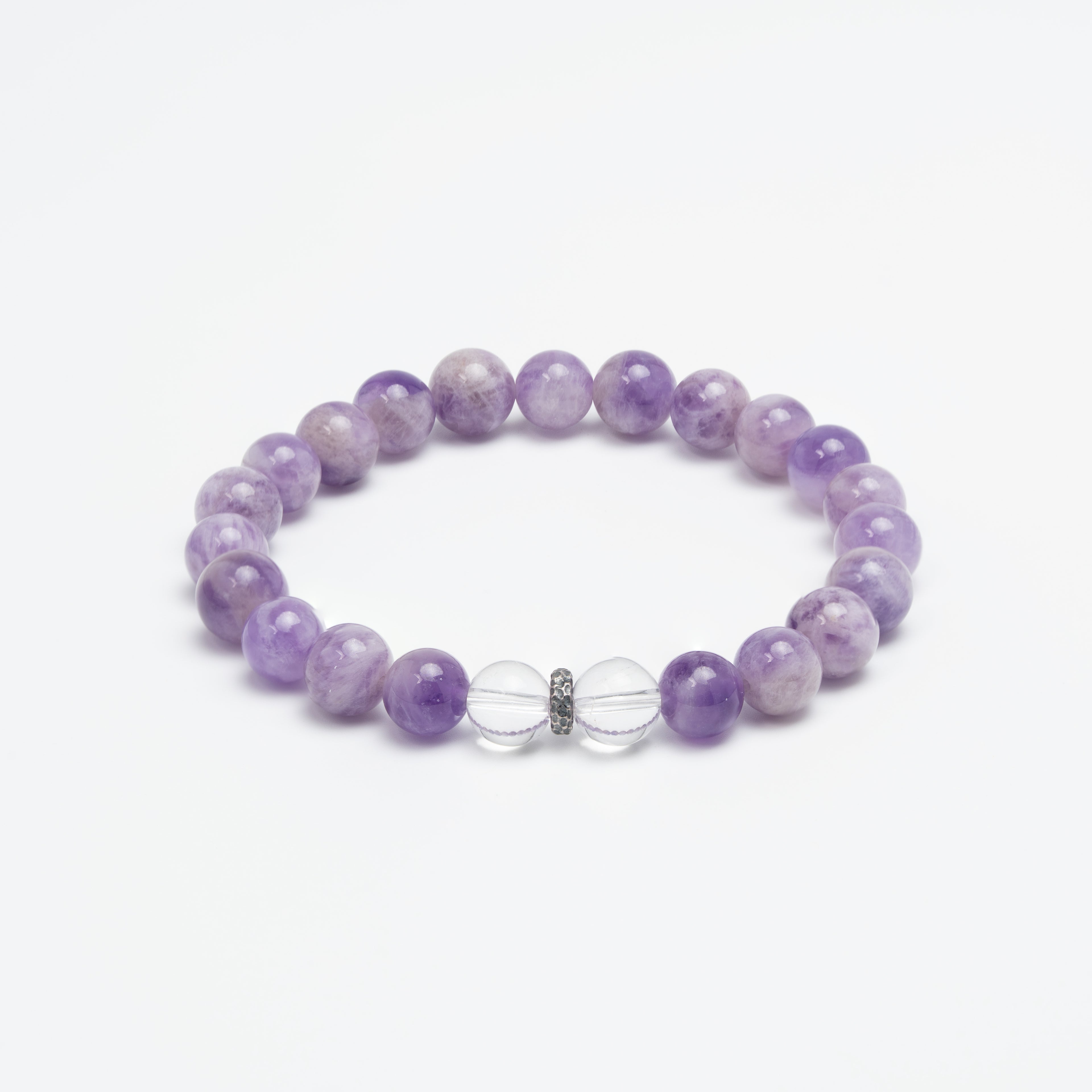 Soulful Serenity - Purple Agate & Clear Quartz Gentle Healer Bracelet