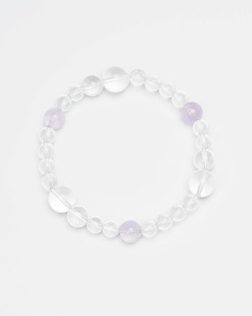 The Inner Sanctum - Aquamarine & Clear Quartz Peace Bracelet