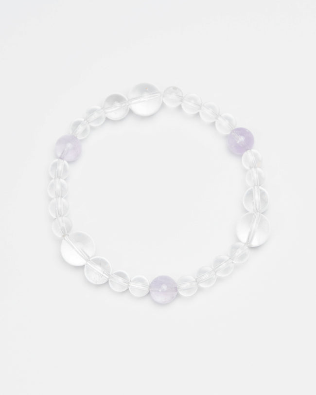 The Inner Sanctum - Aquamarine & Clear Quartz Peace Bracelet Hover Image