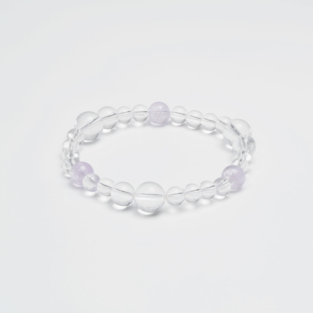 The Inner Sanctum - Aquamarine & Clear Quartz Peace Bracelet