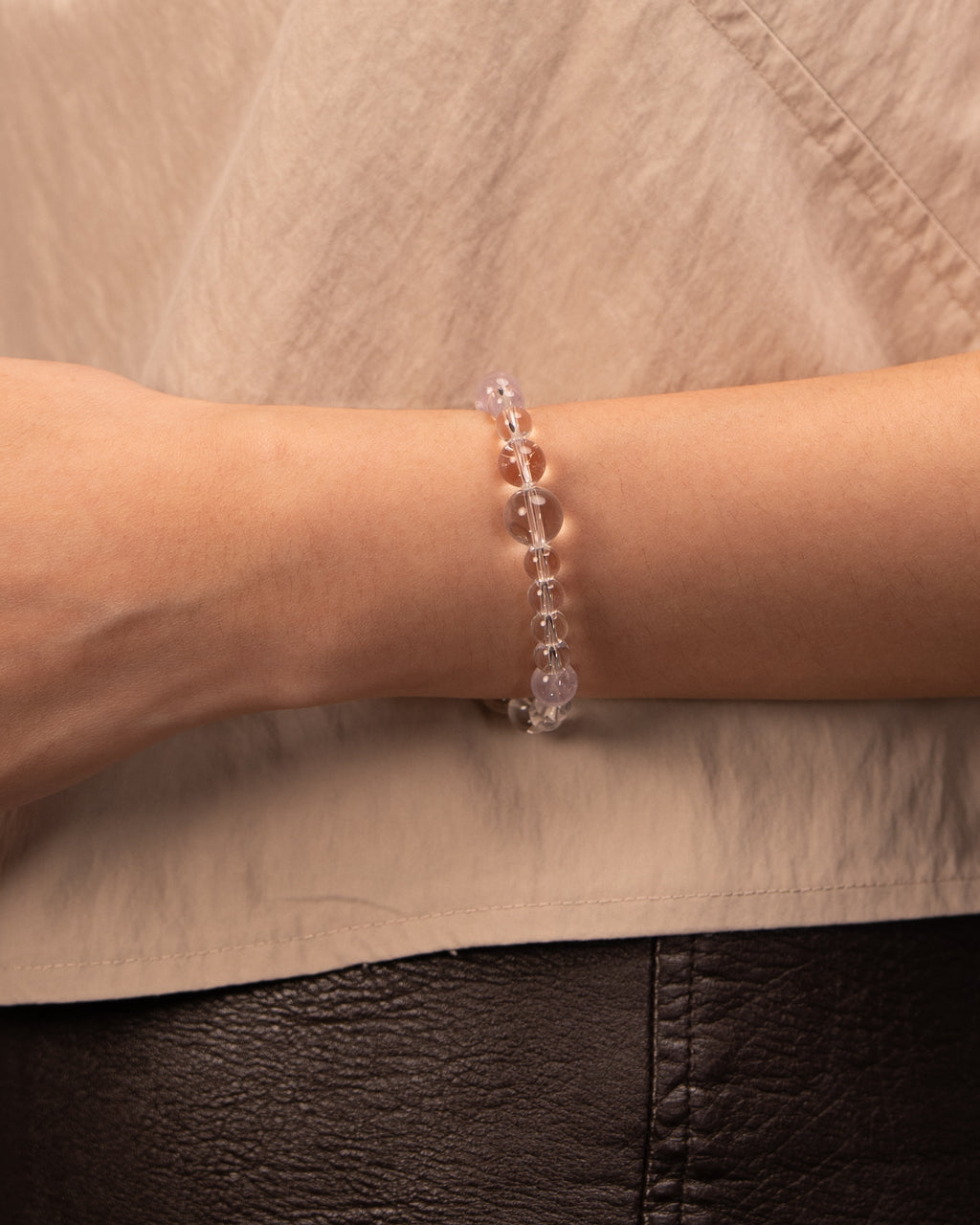 The Inner Sanctum - Aquamarine & Clear Quartz Peace Bracelet