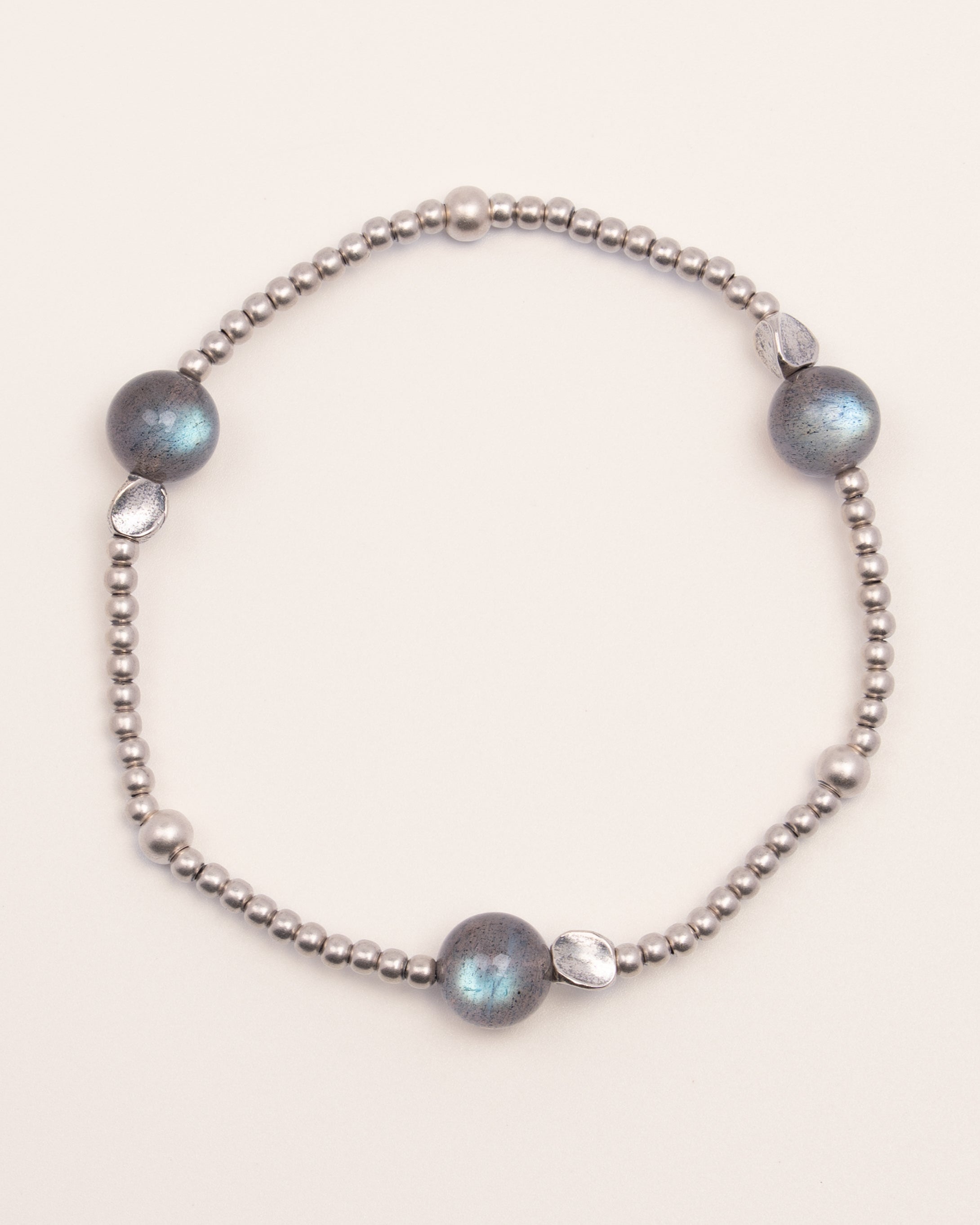Galactic Compass - Labradorite & Sterling Silver Magic Bracelet