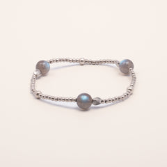 Galactic Compass - Labradorite & Sterling Silver Magic Bracelet