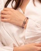 The Sovereign's Power - Silver Armor & Phantom Quartz Bracelet