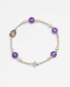 The Sovereign's Power - Silver Armor & Phantom Quartz Bracelet