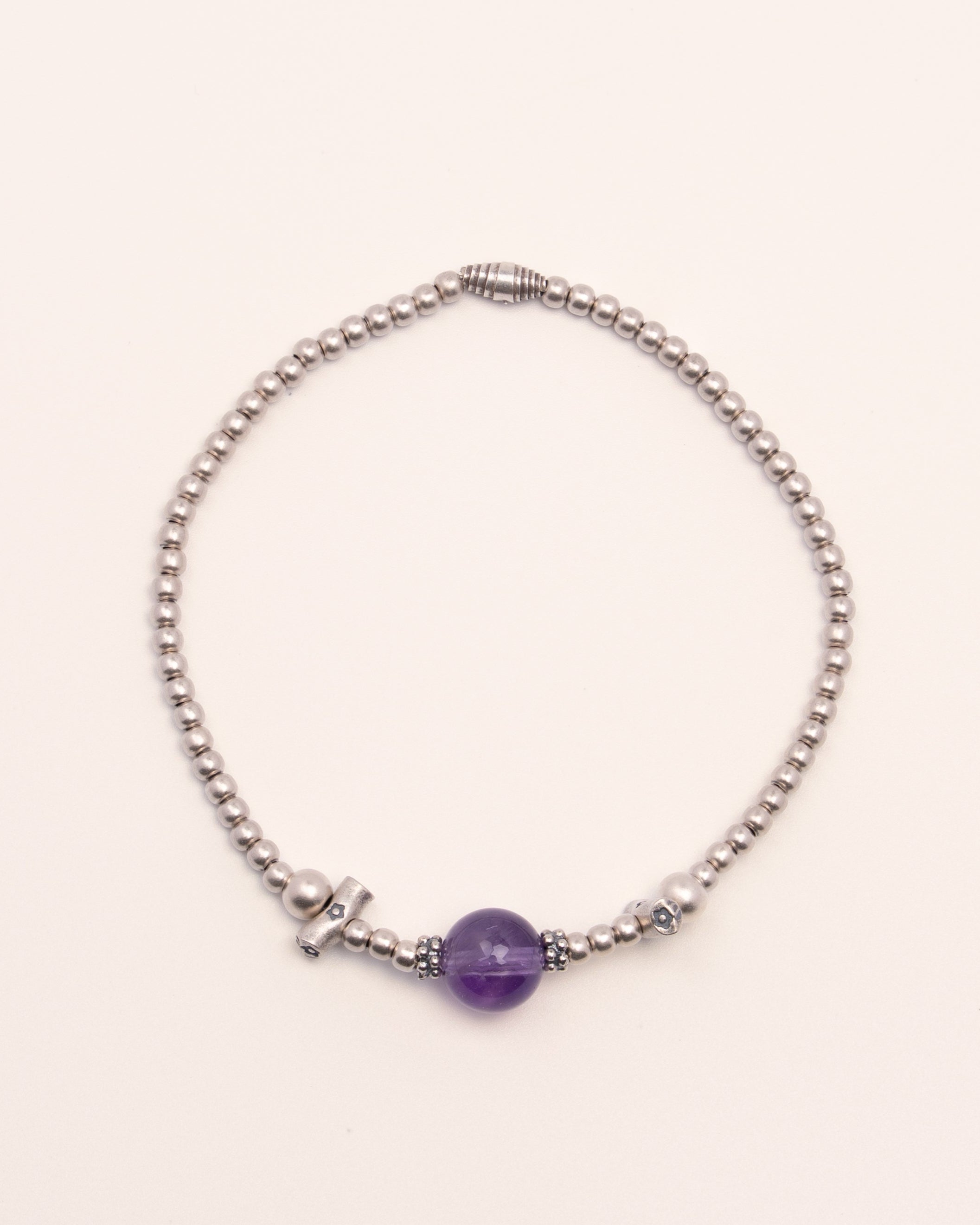 The Aligned Mind - Amethyst & Sterling Silver Focus Bracelet