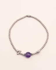 The Aligned Mind - Amethyst & Sterling Silver Focus Bracelet