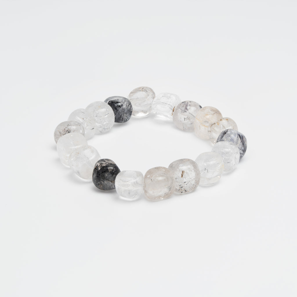 The Titan's Will - Black Herkimer "Sugar Cube" Power Bracelet
