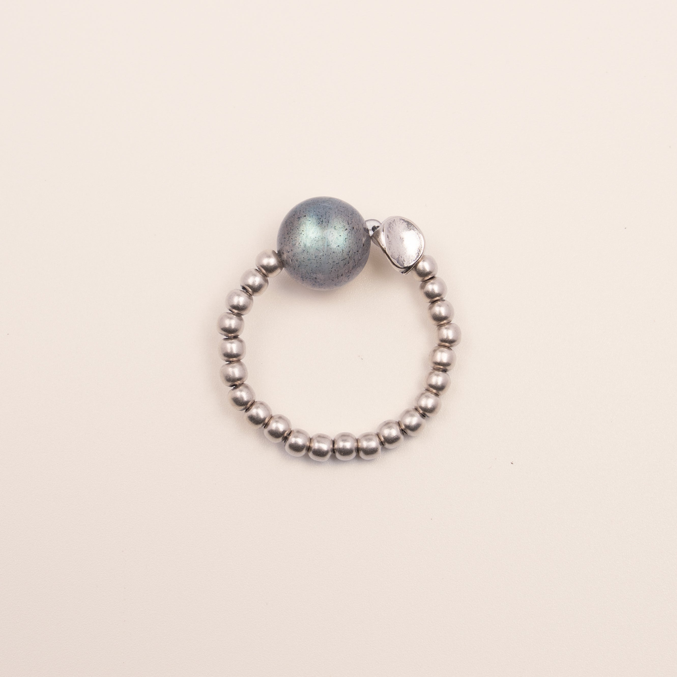 The Oracle's Shadow - Grey Moonstone & Silver Intuition Ring