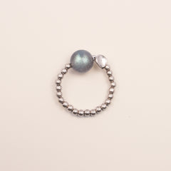 The Oracle's Shadow - Grey Moonstone & Silver Intuition Ring