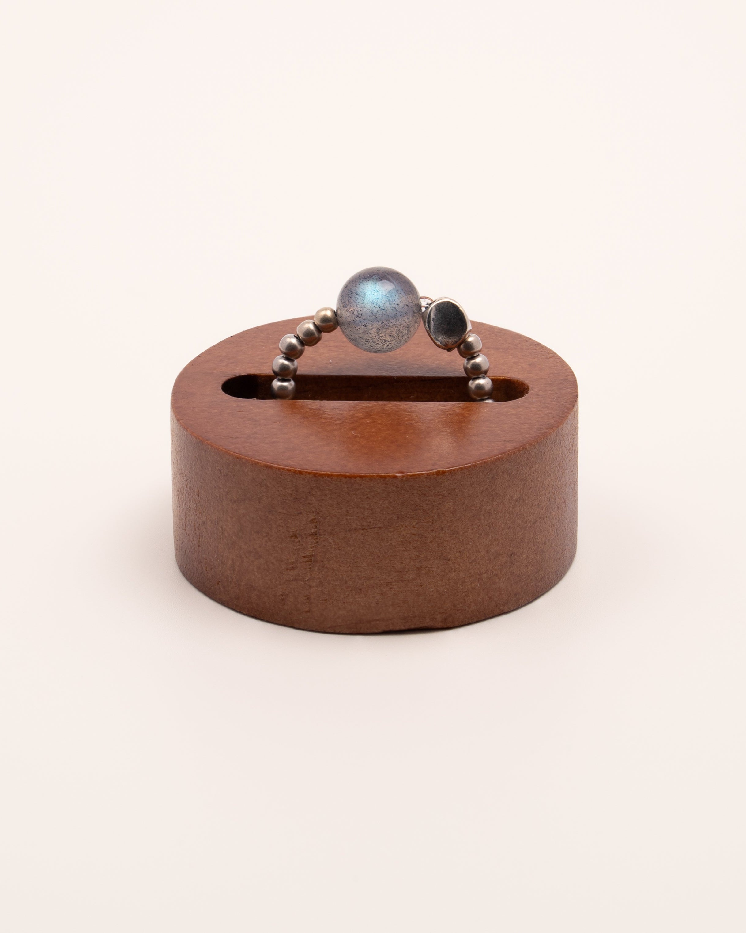 The Oracle's Shadow - Grey Moonstone & Silver Intuition Ring