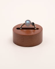 The Oracle's Shadow - Grey Moonstone & Silver Intuition Ring
