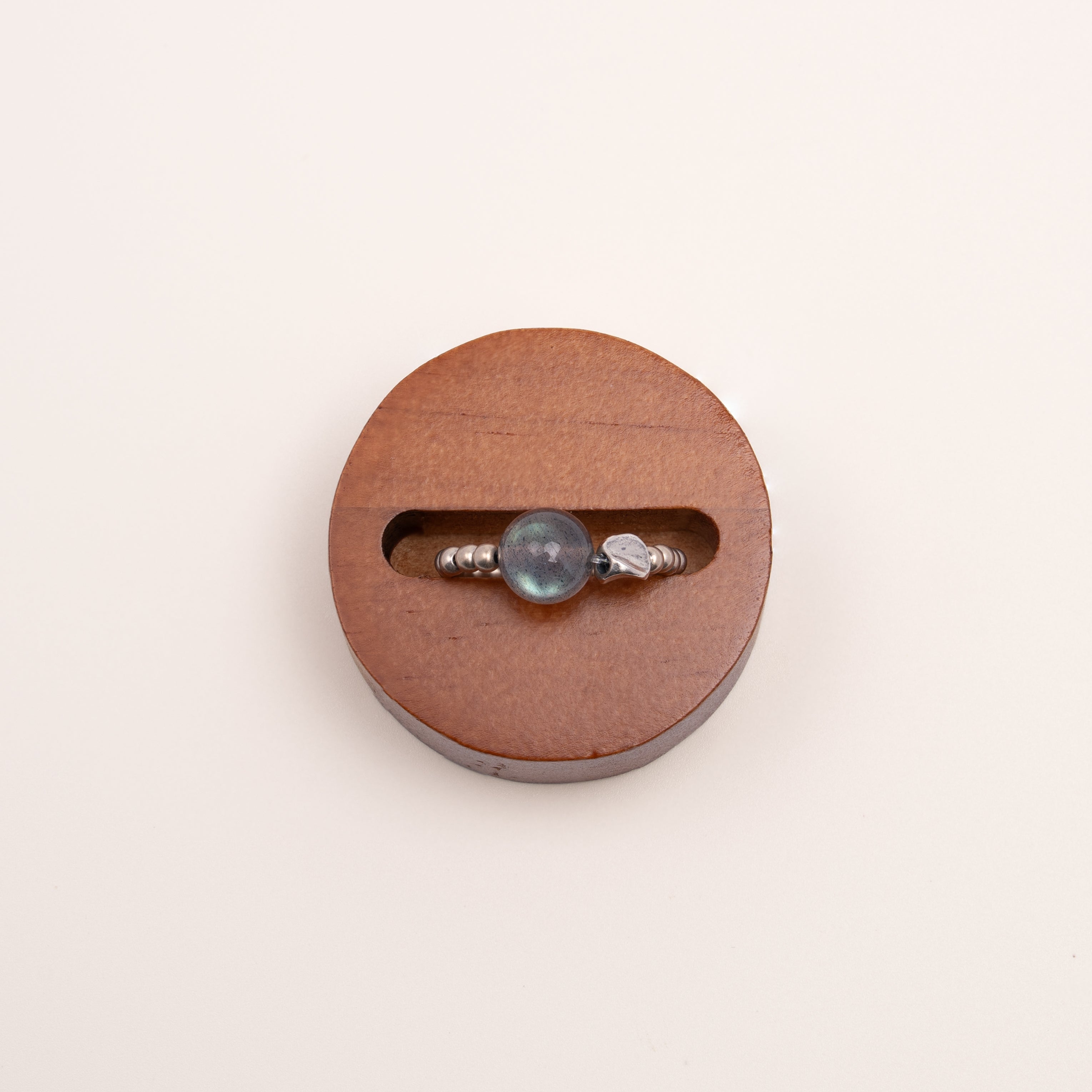The Oracle's Shadow - Grey Moonstone & Silver Intuition Ring