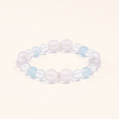 Whispers of the Sky - Blue Chalcedony & Aquamarine Serenity Bracelet