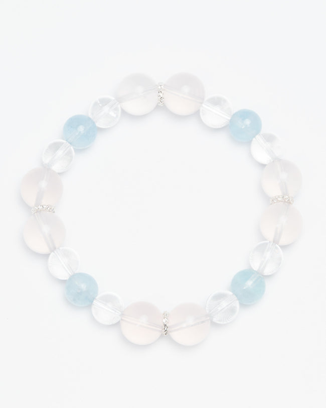 Whispers of the Sky - Star Rose Quartz & Aquamarine Harmony Bracelet Hover Image