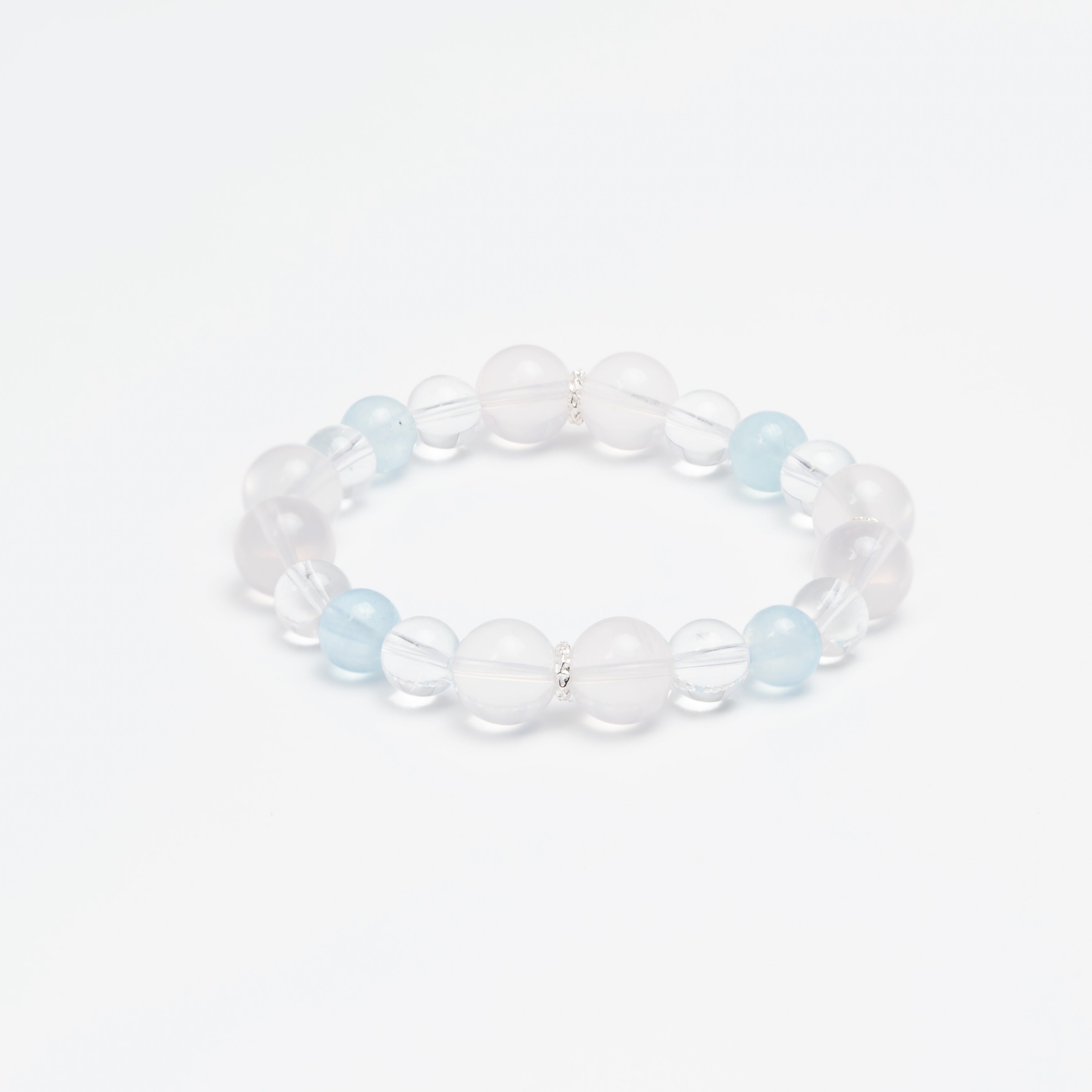 Whispers of the Sky - Star Rose Quartz & Aquamarine Harmony Bracelet
