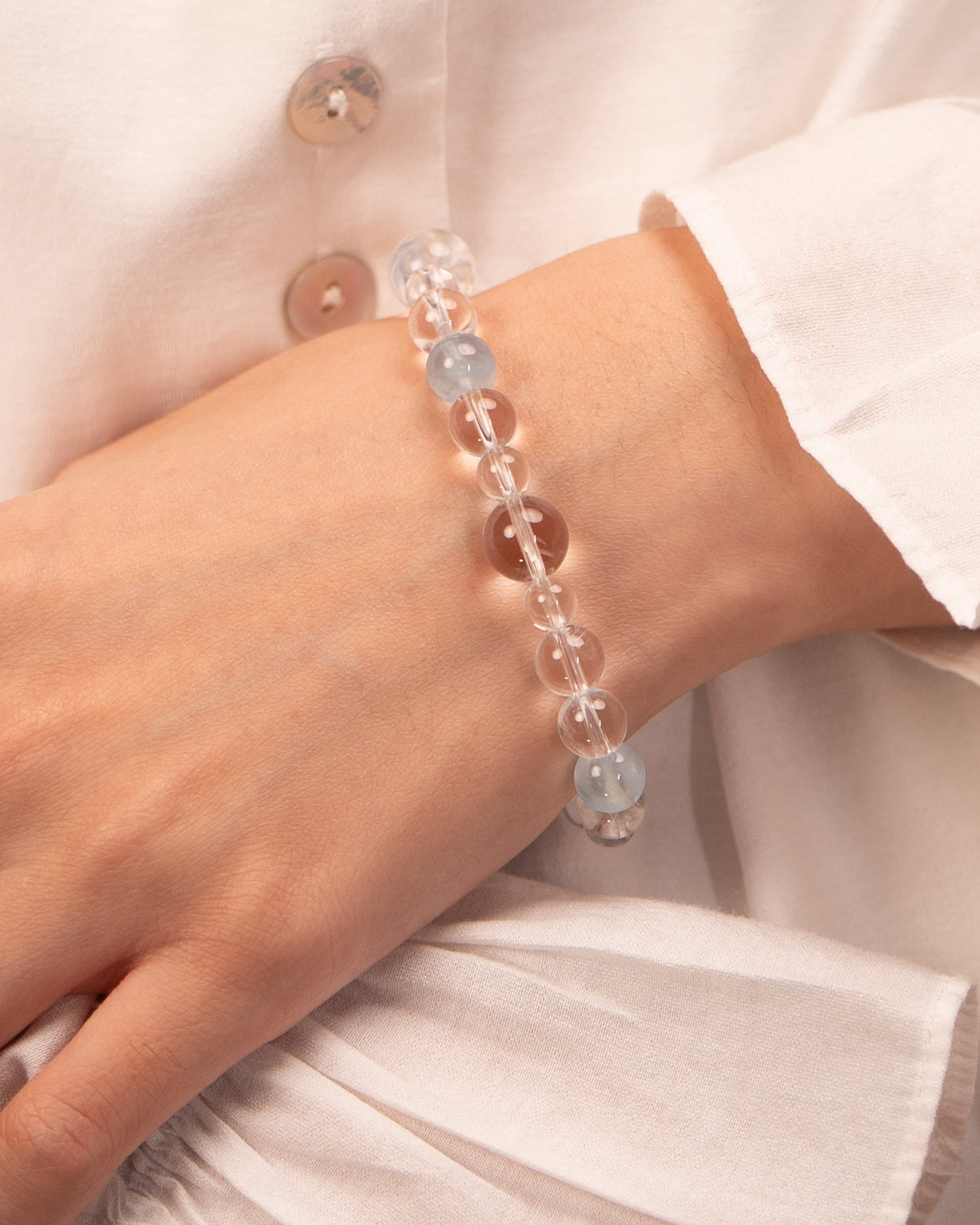 Whispers of the Sky - Blue Chalcedony & Aquamarine Serenity Bracelet