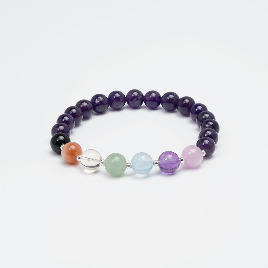The Spiritual Core - Amethyst & Multi-Gem Harmony Bracelet