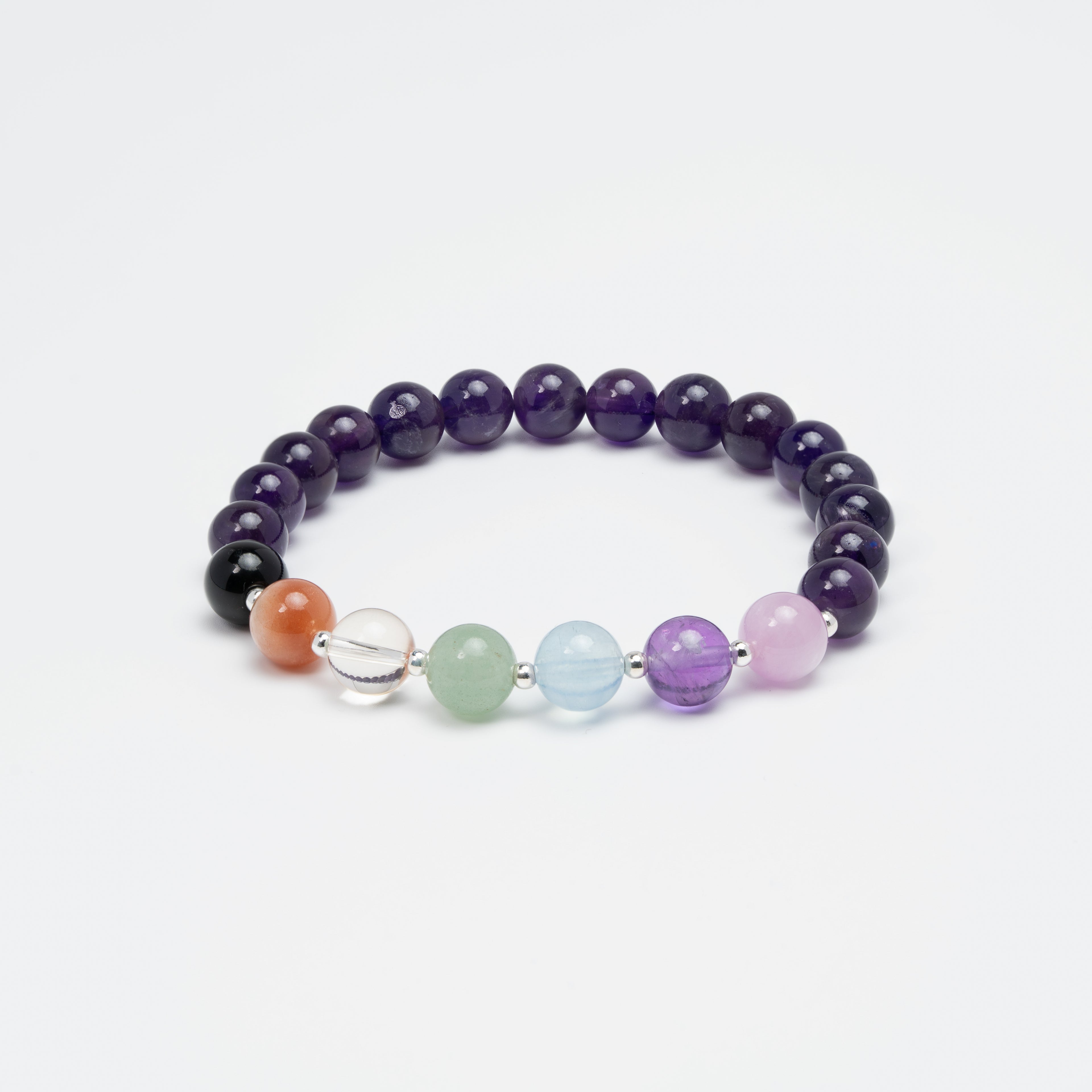 The Spiritual Core - Amethyst & Multi-Gem Harmony Bracelet