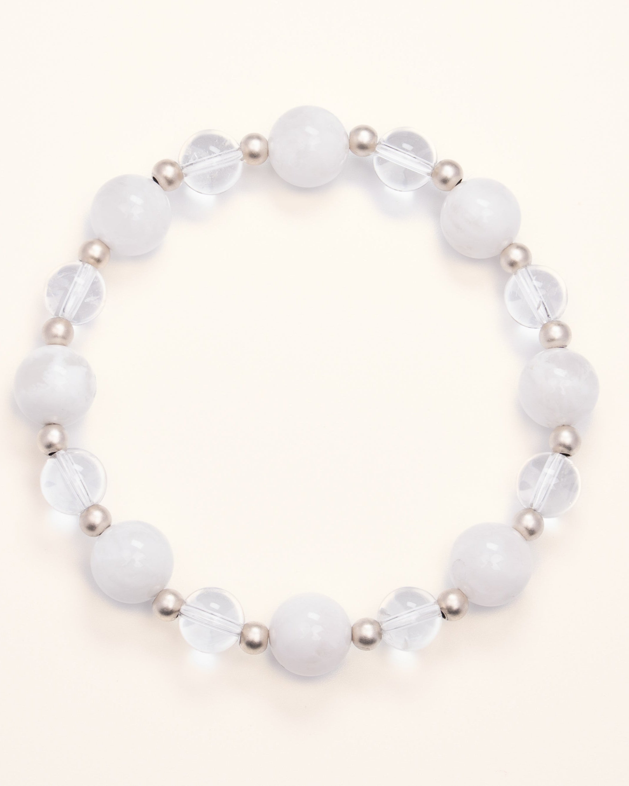 Aura Purification - White Jade & Clear Quartz Harmony Bracelet