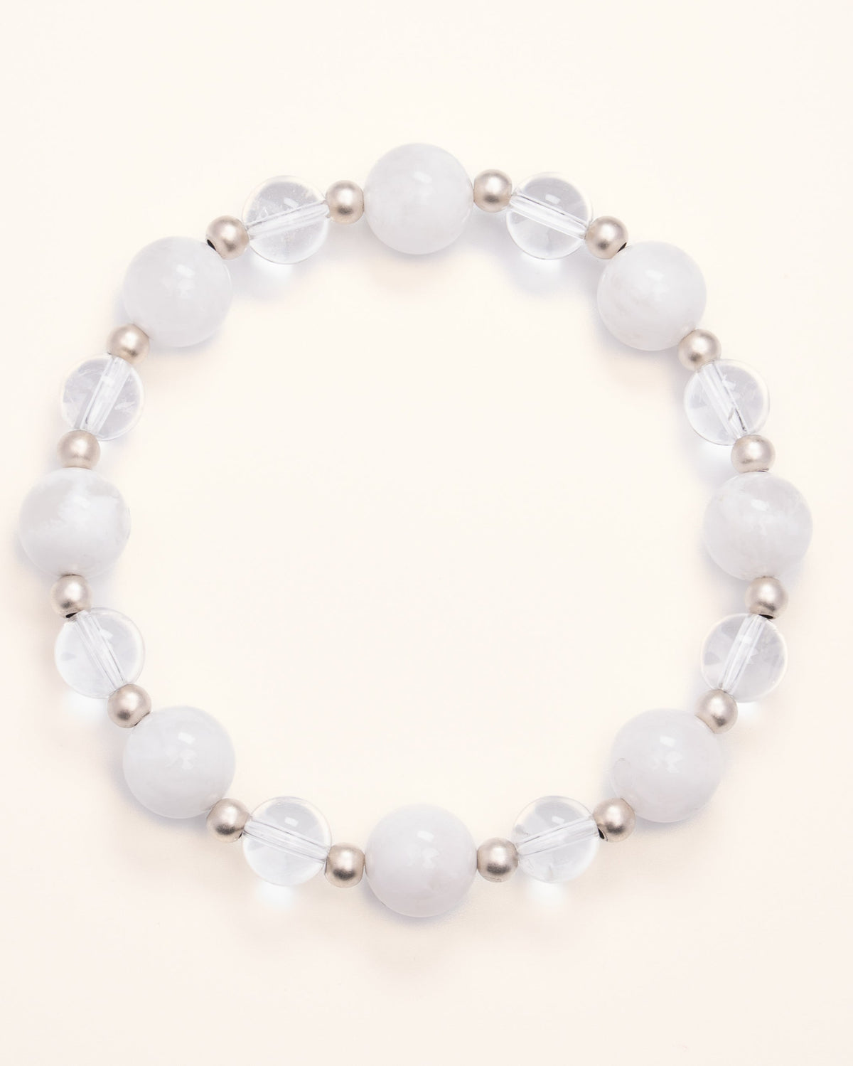 Aura Purification - White Jade & Clear Quartz Harmony Bracelet