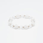 Aura Purification - White Snowflake Jade & Clear Quartz Bracelet