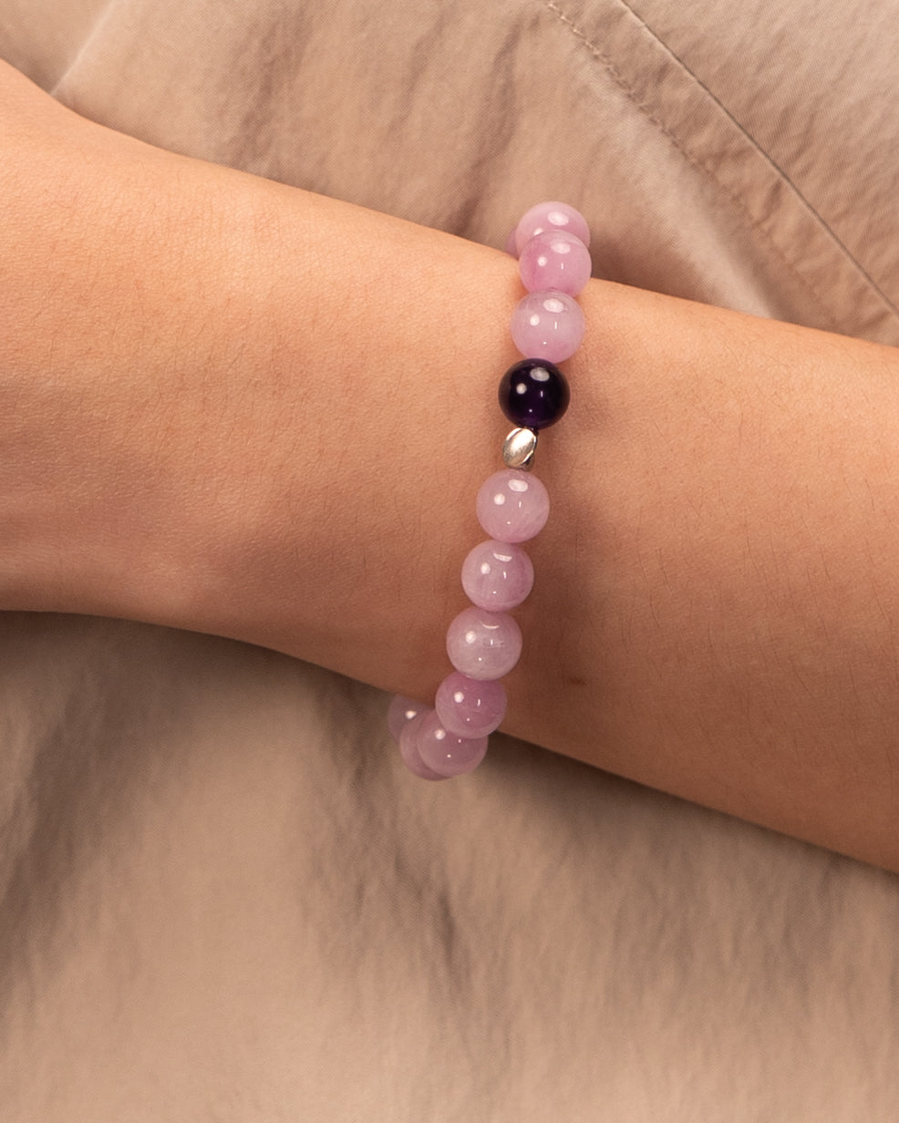 The Heart's Ascension - Kunzite & Amethyst Divine Love Bracelet