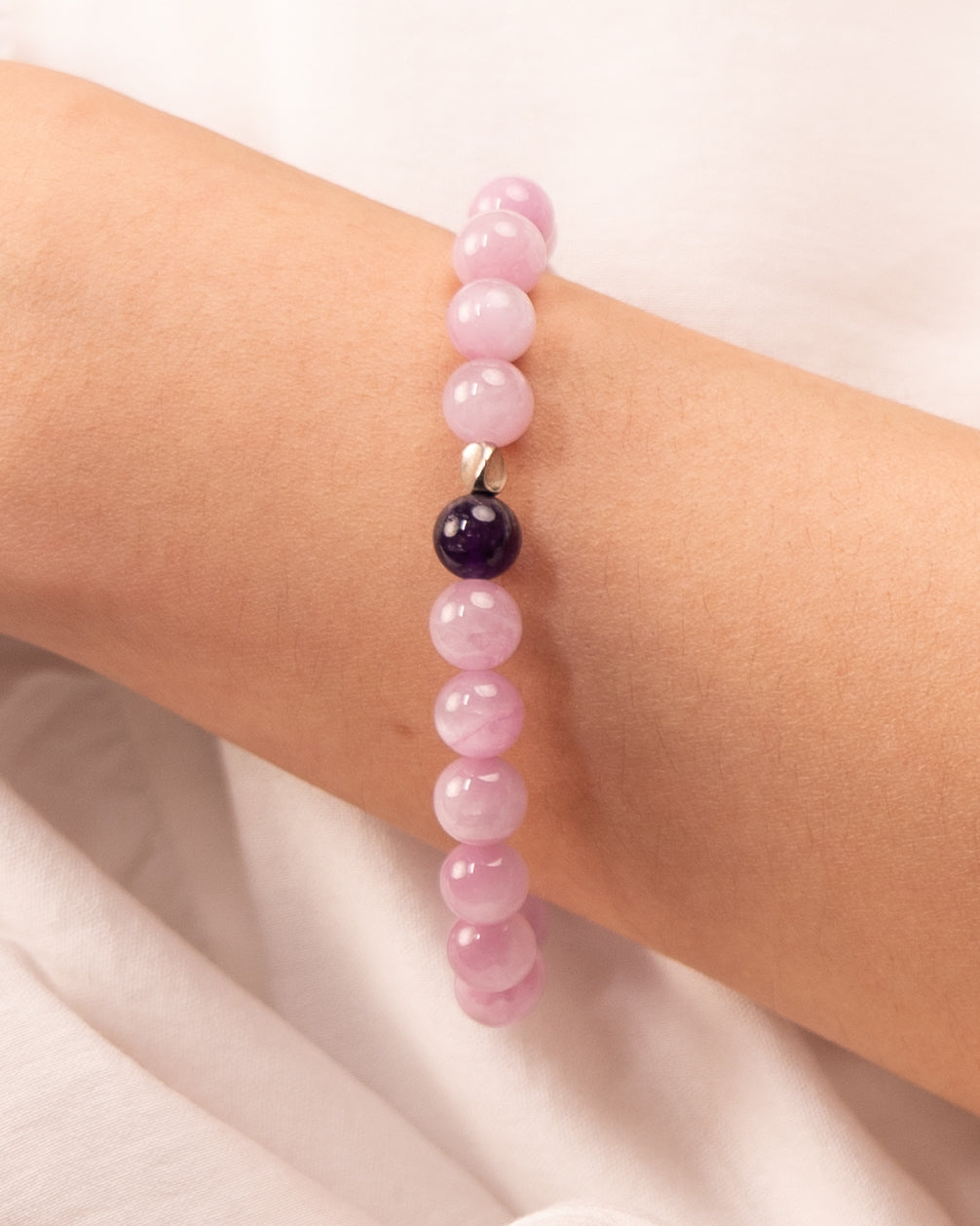 The Heart's Ascension - Kunzite & Amethyst Divine Love Bracelet