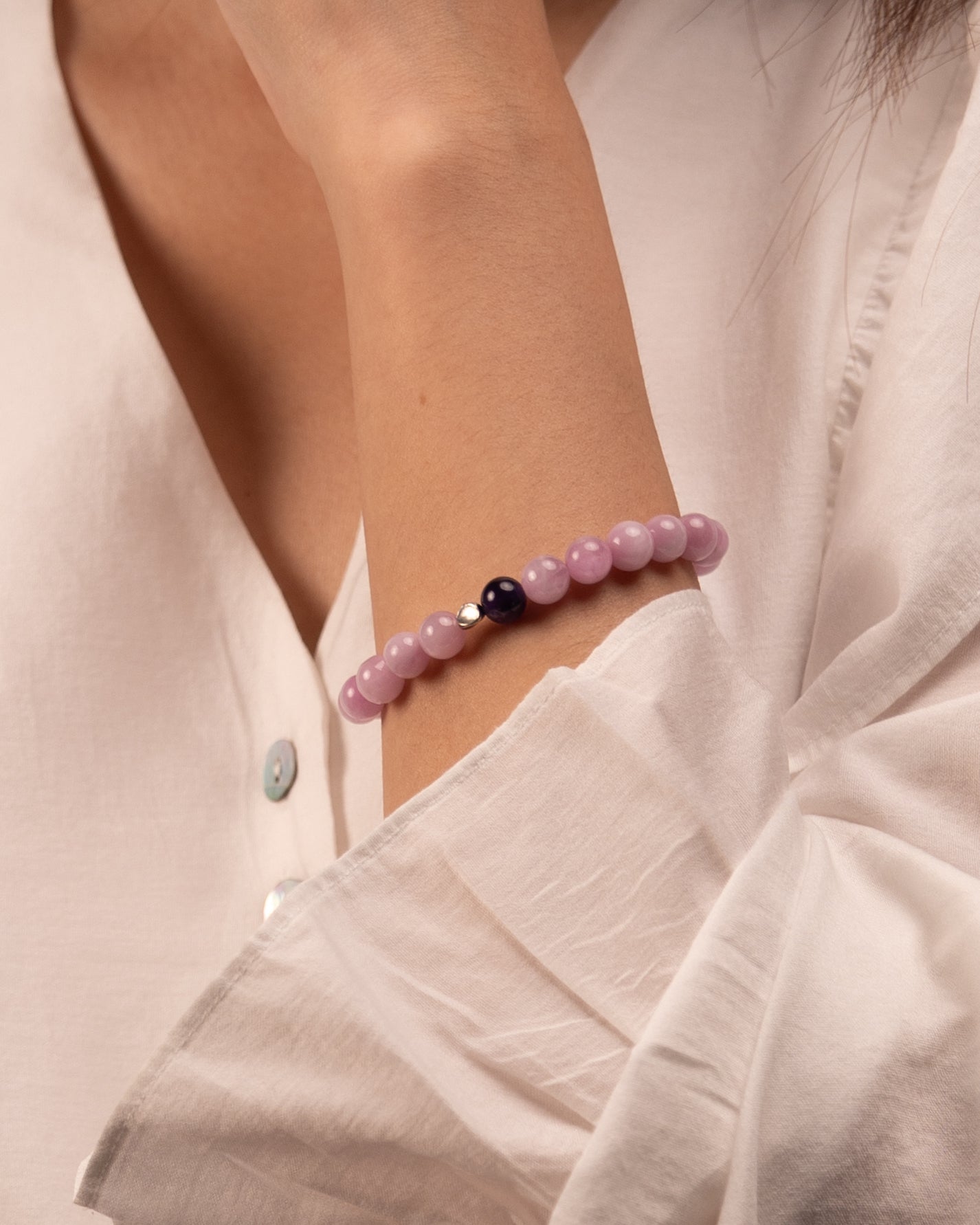 The Heart's Ascension - Kunzite & Amethyst Divine Love Bracelet