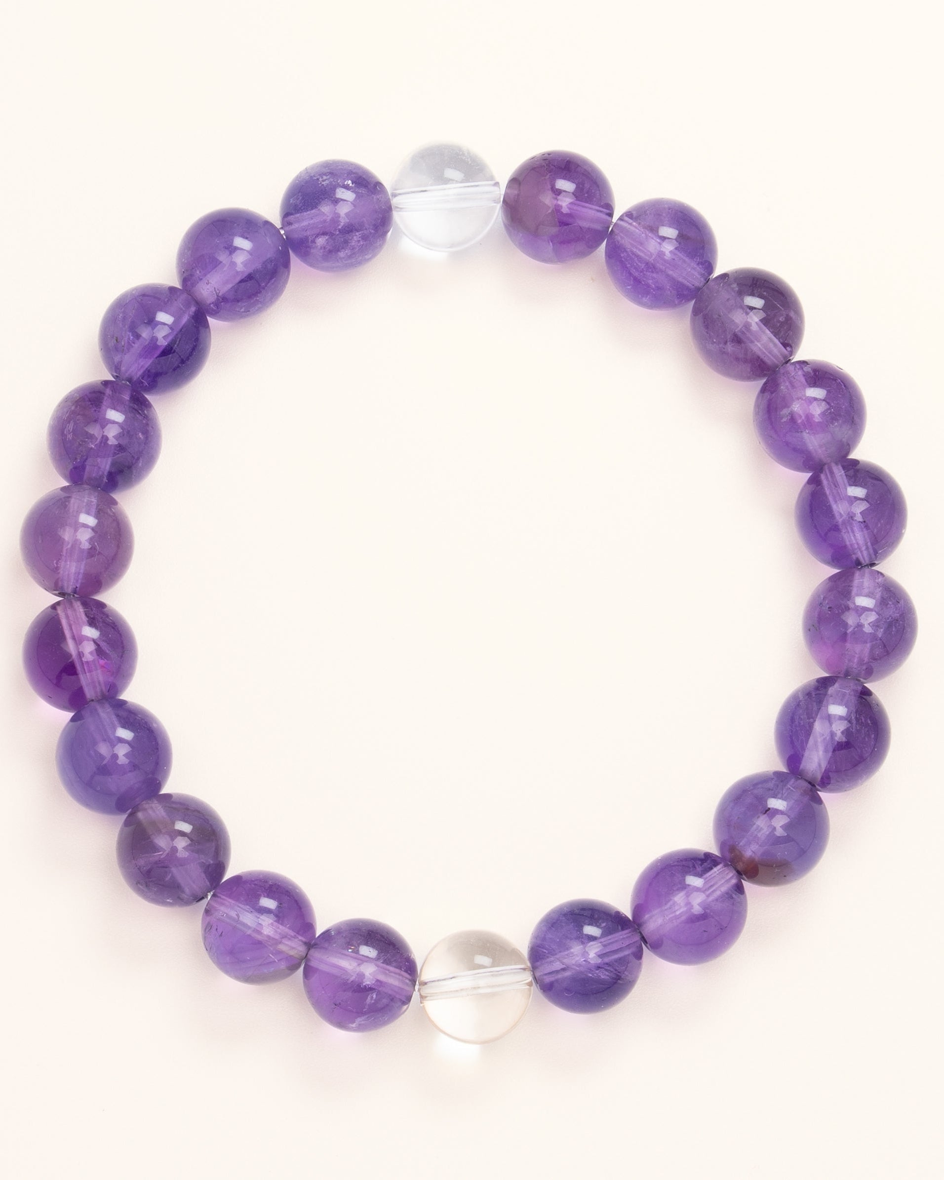 Mindful Manifestation - Amethyst, Citrine & Quartz Trio Bracelet
