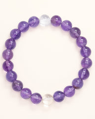 Mindful Manifestation - Amethyst, Citrine & Quartz Trio Bracelet