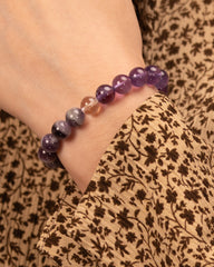 Mindful Manifestation - Amethyst, Citrine & Quartz Trio Bracelet