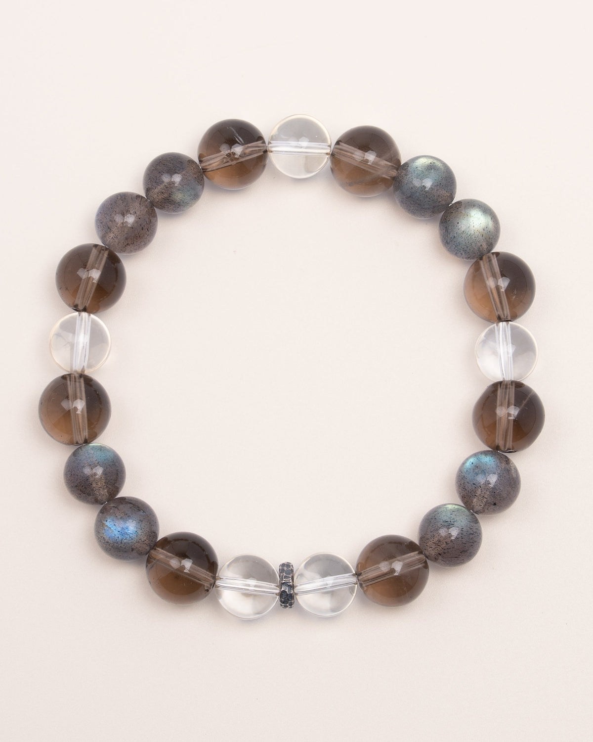 The Mystic's Veil - Moonstone, Labradorite & Smoky Quartz Intuition Bracelet