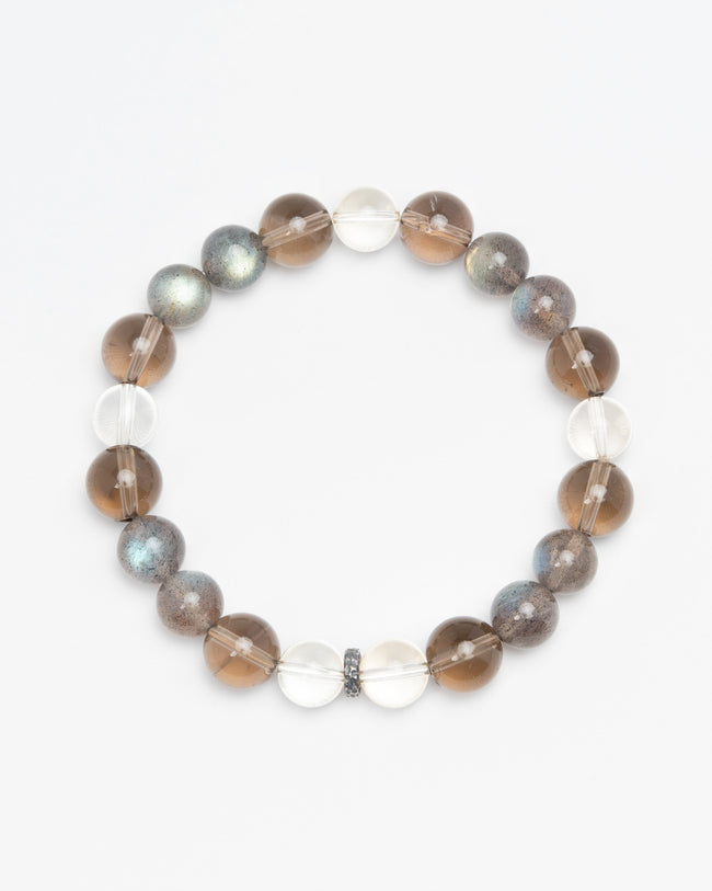 The Mystic's Veil - Smoky Quartz, Moonstone & Citrine Intuition Bracelet Hover Image