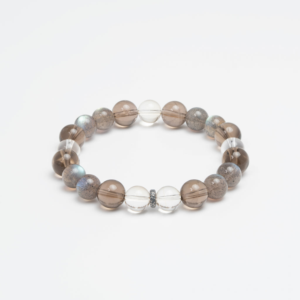 The Mystic's Veil - Smoky Quartz, Moonstone & Citrine Intuition Bracelet
