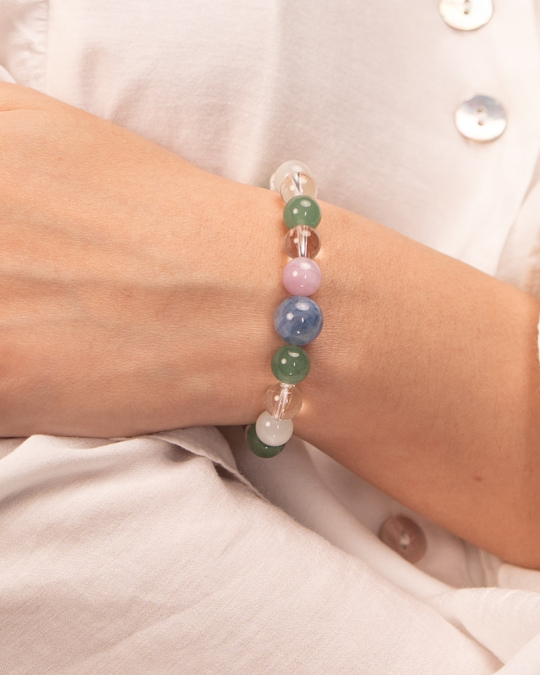 The Healer's Concord - Kyanite & Kunzite Multi-Gemstone Bracelet