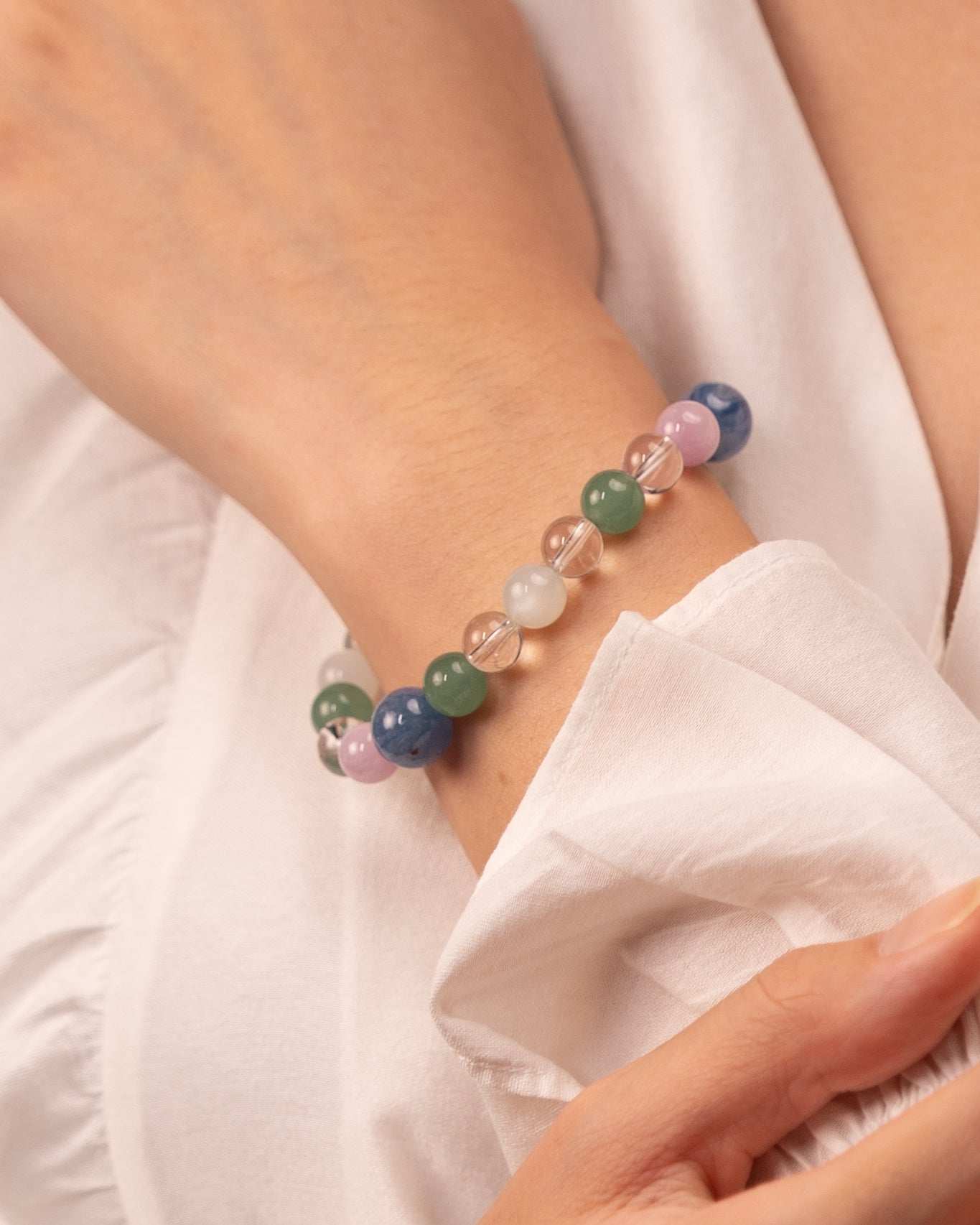 The Healer's Concord - Kyanite & Kunzite Multi-Gemstone Bracelet